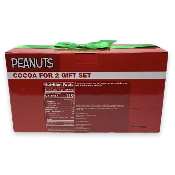 Peanuts Snoopy Woodstock Collector's 2 Cocoa Mugs Holiday Christmas Gift Set - Picture 4 of 4